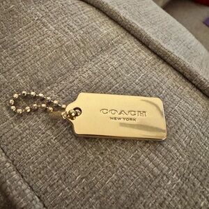 Coach Gold Metallic Bag Charm 2” in length